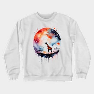 Abstract Cosmic Giraffe Crewneck Sweatshirt